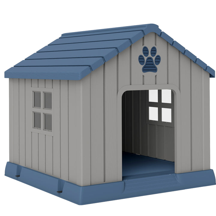 Dog Kennel Outdoor for Medium Dogs, Waterproof Plastic Dog House for Garden, Patio, 85 x 79 x 82 cm