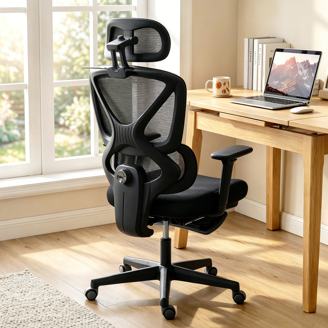 Mesh Desk Chair with 3D Armrests, Ergonomic Office Chair with Rotatabl