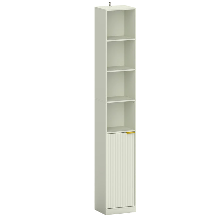 Bookcase Adjustable Shelf Bookshelf Anti-Tip Hardware 6-Tier Storage C