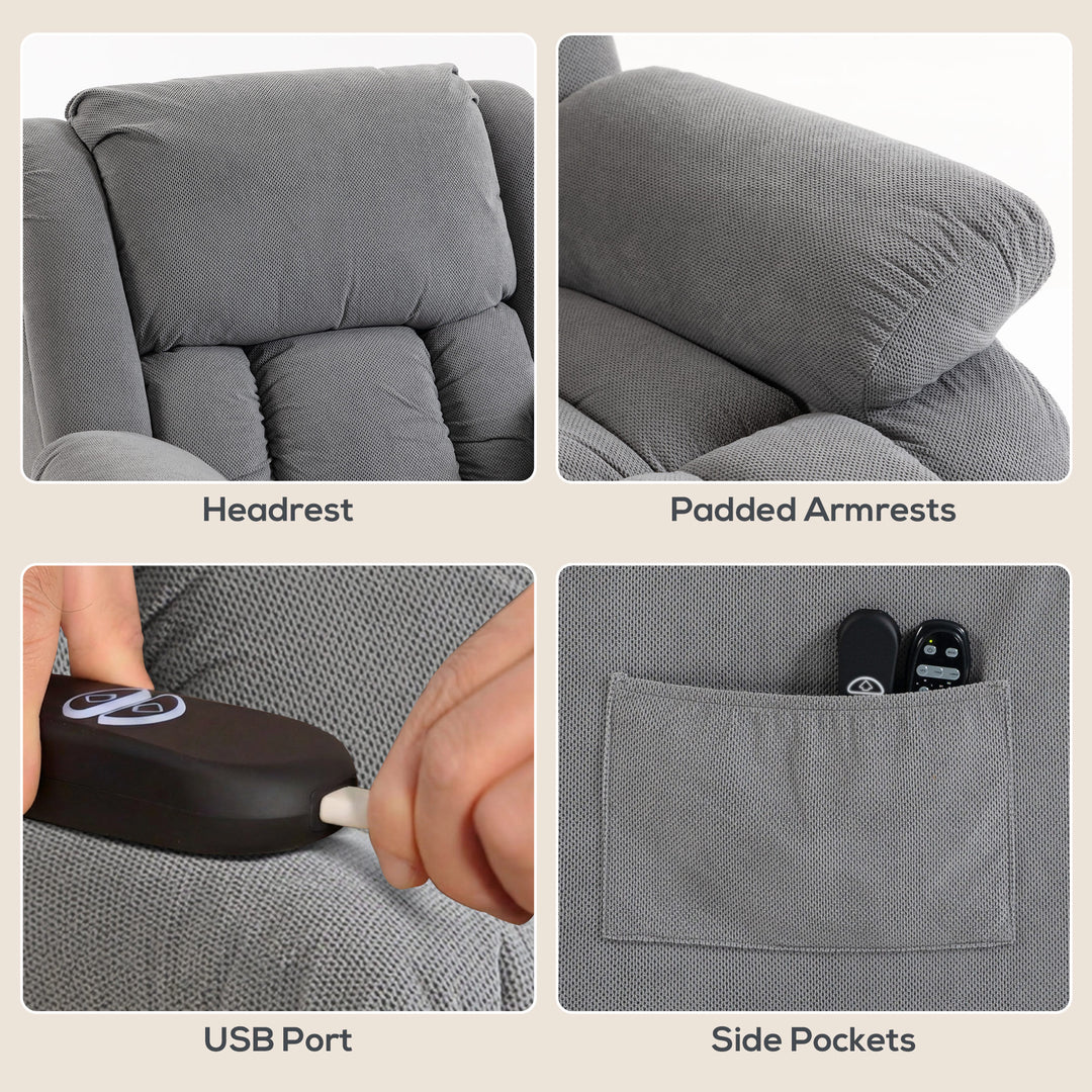 Recliner Armchair Lift Chair, Electric Recliner Chair with Vibration M