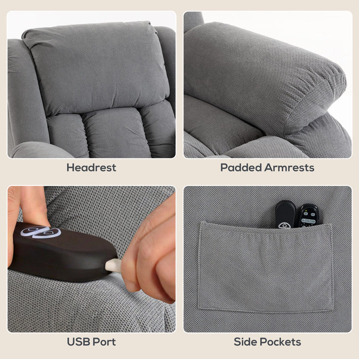 Recliner Armchair Lift Chair, Electric Recliner Chair with Vibration M