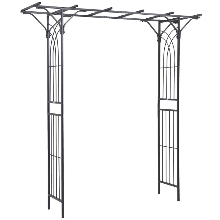 210cm Decorative Metal Garden Trellis Arch with Durable Steel Tubing &amp;
