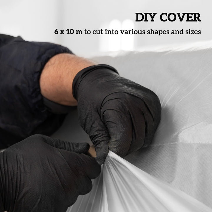 6 X 10m Heavy Duty (150um/6mil) Polypropylene Greenhouse Cover Replacement, UV Resistant Waterproof Plastic Polytunnel Cover, Clear
