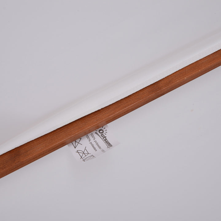 2.7m Elegant Wooden Frame Parasol Umbrella - White