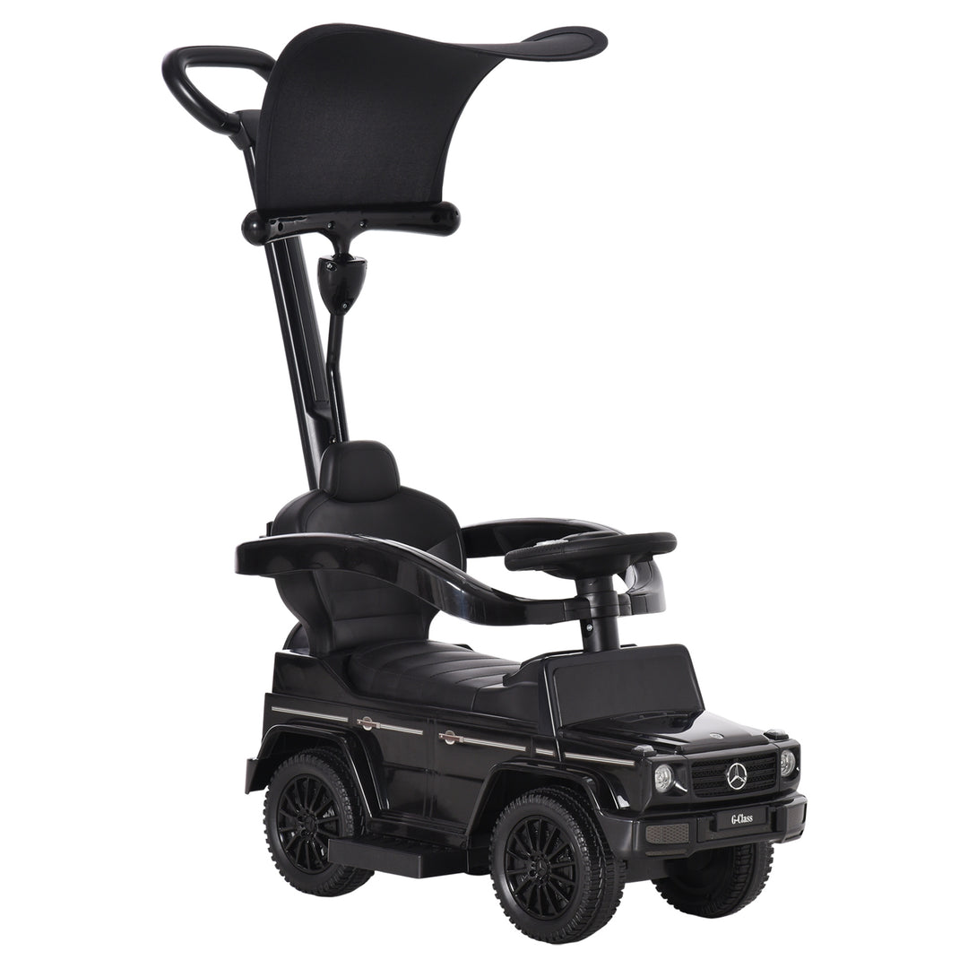 3 in 1 Kids Children Ride on Push Car Toddler Sliding Car G350 Licensed Walker Foot to Floor Slider Push-Along with Horn Steering Wheel NO POWER Manual, Black
