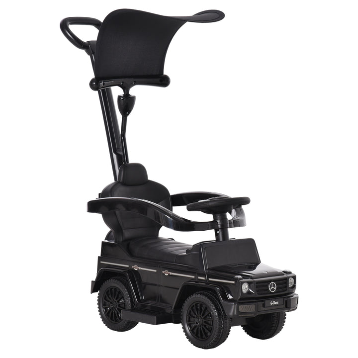 3 in 1 Kids Children Ride on Push Car Toddler Sliding Car G350 Licensed Walker Foot to Floor Slider Push-Along with Horn Steering Wheel NO POWER Manual, Black