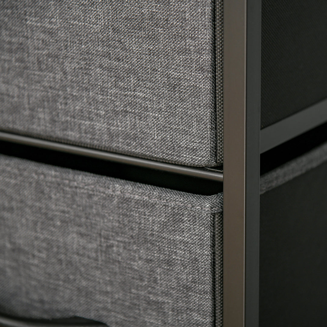 MCL 4 Drawer Storage Chest Unit Home Cabinet w/ Shelves Home Living Room Bedroom Entryway Living Furniture, Black