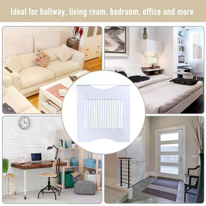 HOMCOM Radiator Cover W/E1 Class 12mm MDF Engineered Wood, 78W x 19D x 80.5Hcm-White