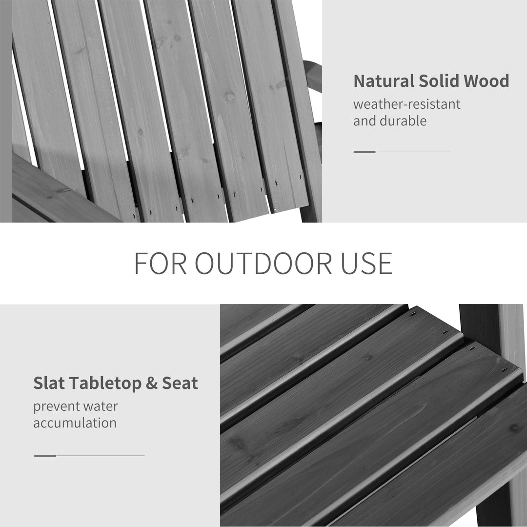 MCL 2-Seater Garden Bench Antique Loveseat for Yard, Lawn, Porch, Patio, Steel, Grey