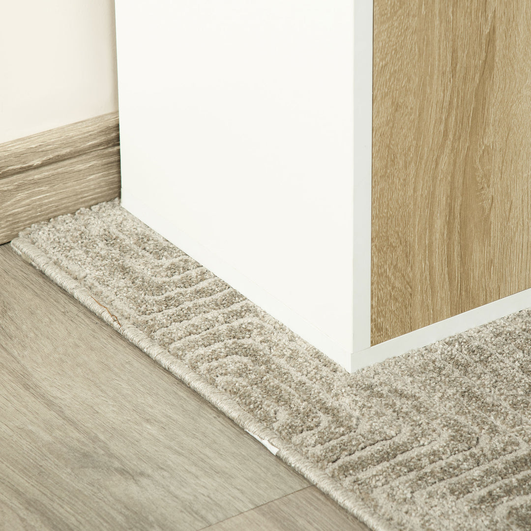 MCL 6-Tier Tall Bookcase, Bookshelf with 4 Open Shelves and Double Door Storage Cabinet, Freestanding Display Rack for Living Room, Bedroom, Home Office, Study, 59 x 29 x 180cm, White and Oak