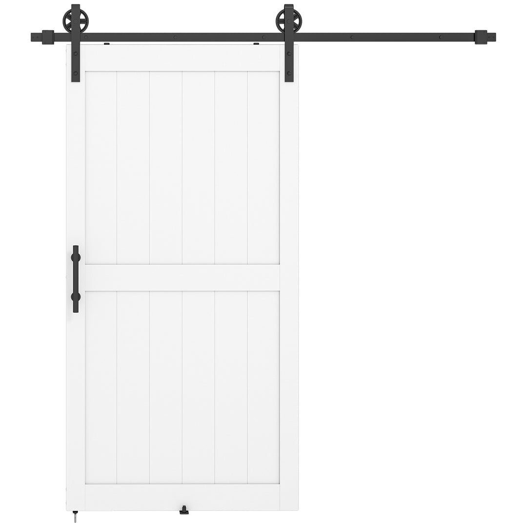 213.4cm Sliding Barn Door Kit, Sliding Door with Track, Hardware, Upgr