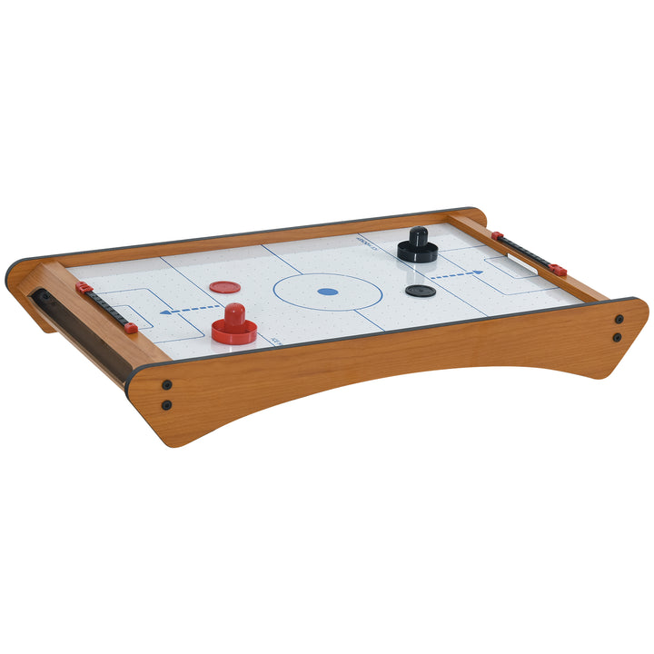 HOMCOM Mini Air Hockey Tabletop Game w/ 2 Pucks Pushers Fan Play Board Scoreboard Markings Portable Family Game Children Adults 8 Years+