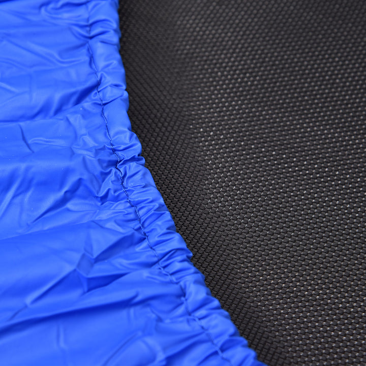 Φ91 Mini Fitness Trampoline Home Gym Yoga Exercise Rebounder Indoor Outdoor Jumper with Safety Pad, Support Up to 100 KG, Blue and Black