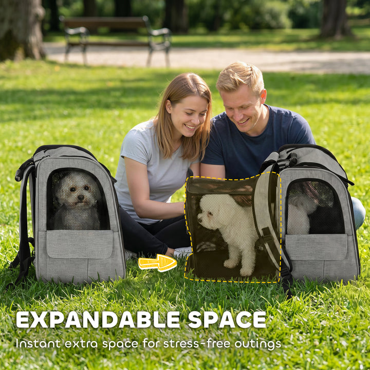 Dog Carrier Backpack Expandable, Breathable Pet Carrier Bag for Small 
