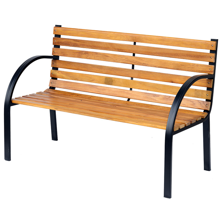 MCL Garden Bench, 122Lx60Wx80H cm-Steel/Wood