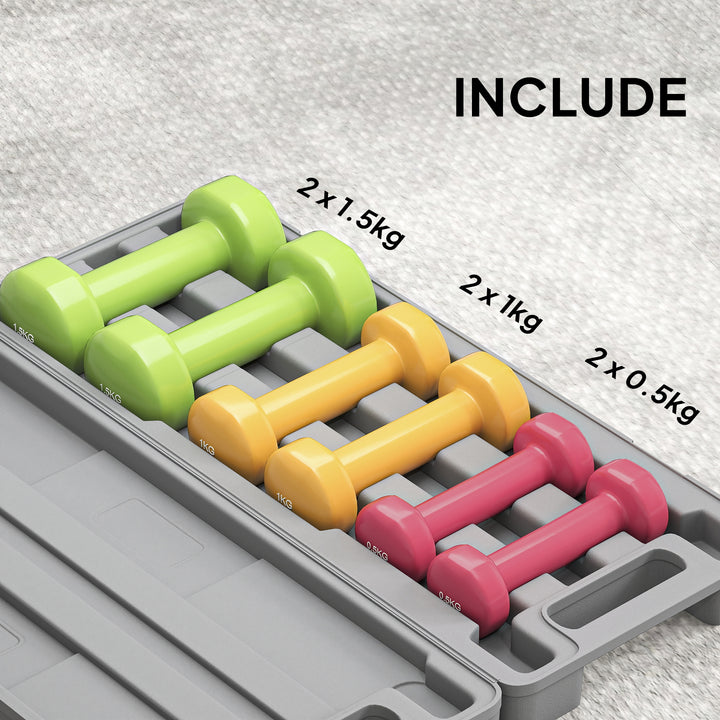 MCL 6Kg Dumbbell Set, Fitness Weight Set for Men and Women, Home Gym Workout