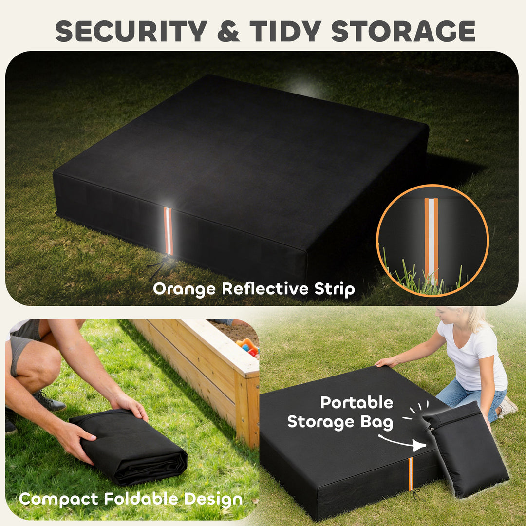 Sandbox Cover, Square Sandpit Cover Waterproof Dustproof UV Protection