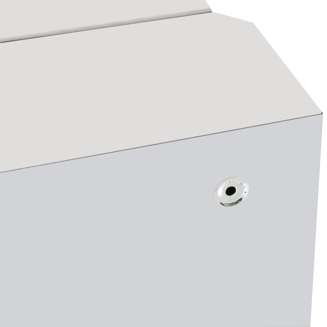 MCL Stainless Steel Wall mounted Bathroom Mirror Cabinet 2 Shelves Storage Unit Furniture w/Single Door (60H x 40L x 13D (cm))