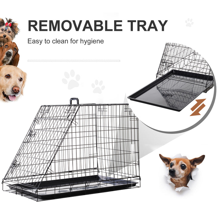 MCL Trapeze Collapsible Dog Pet Travel Box Cage Removable Tray 93 x 58 x 65cm