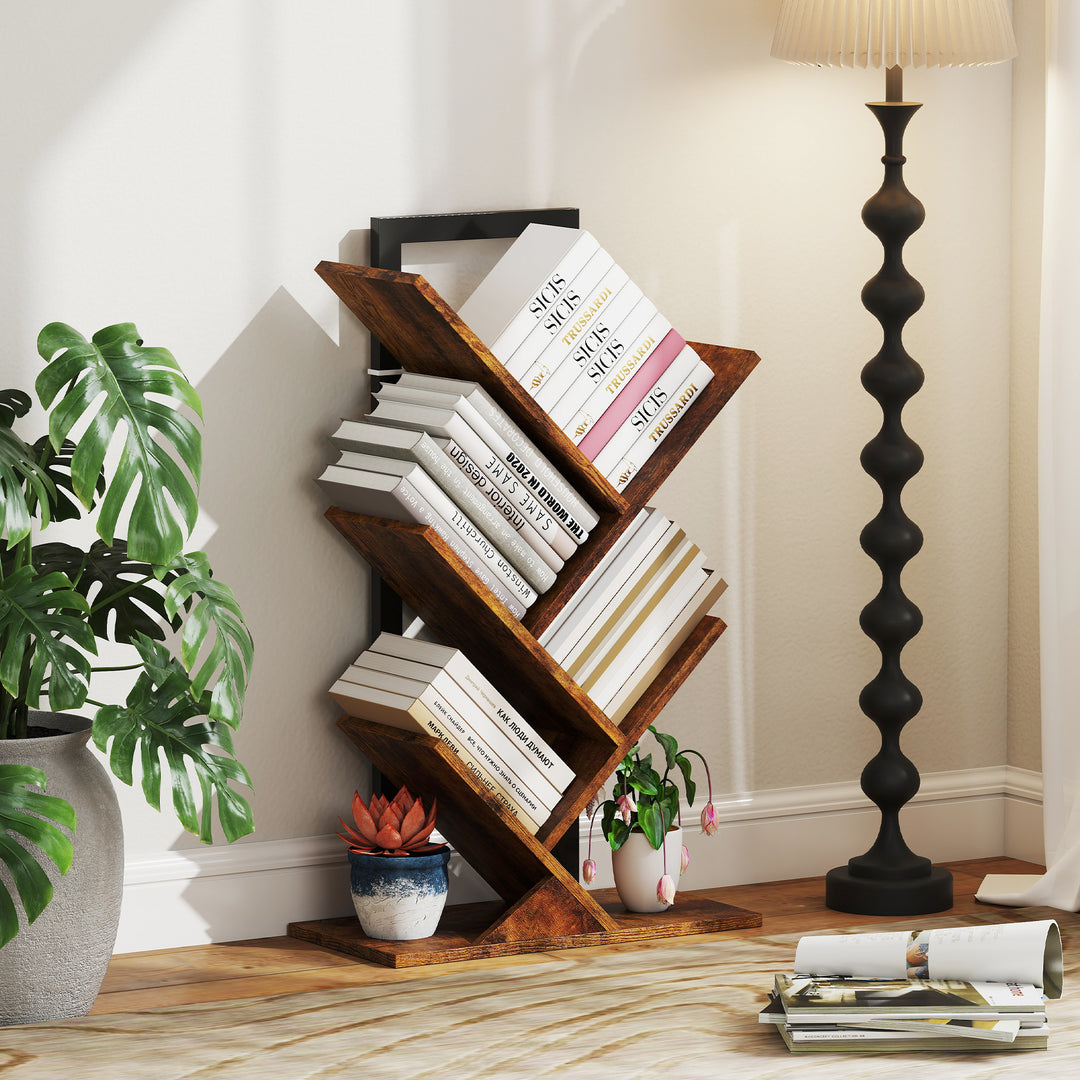 Four-Section Tree Bookcase - Wood-Effect
