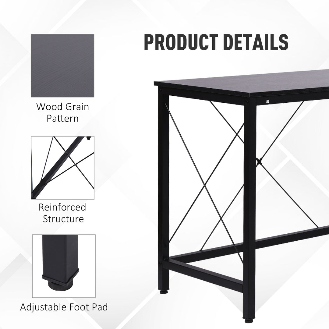 L-Shaped Corner Desk, Computer Desk for Home Office, Space-Saving Study Workstation, Easy to Assemble, 150 x 150 x 76cm, Black