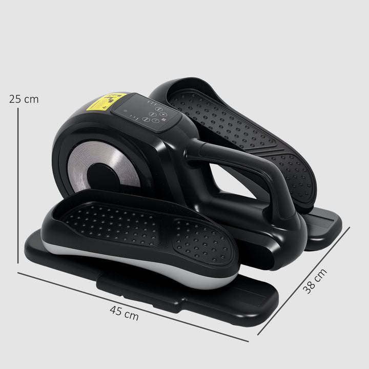 Under Desk Elliptical Machine, Sit Down Pedal Exerciser with Forward and Reverse Motion, 12 Programs, LCD Monitor, Compact with Remote Control for Home Gym Office Daily Workout