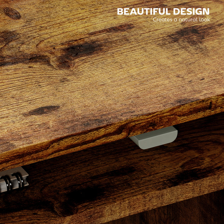 Boxy Work Desk, with Shelf - Wood-Effect