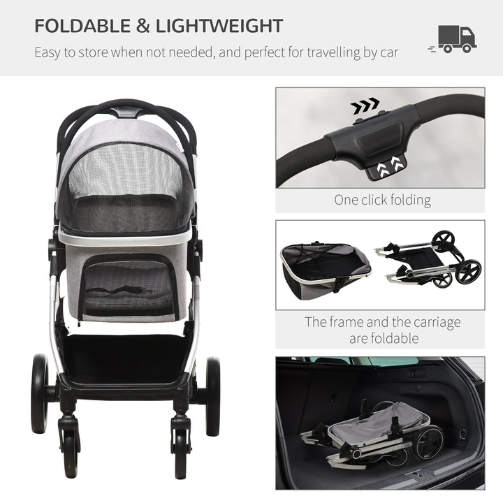 PawHut Pet Stroller, 3