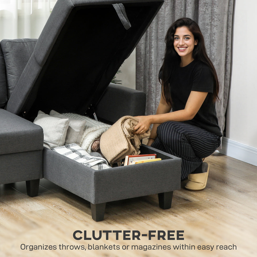 MCL Three-Seater Storage Sofa Bed -  Charcoal Grey