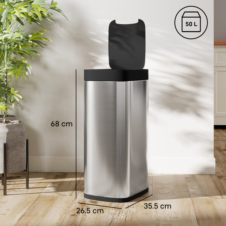 50L Sensor Bin, Automatic Kitchen Bin, Manual Override, Battery Operat