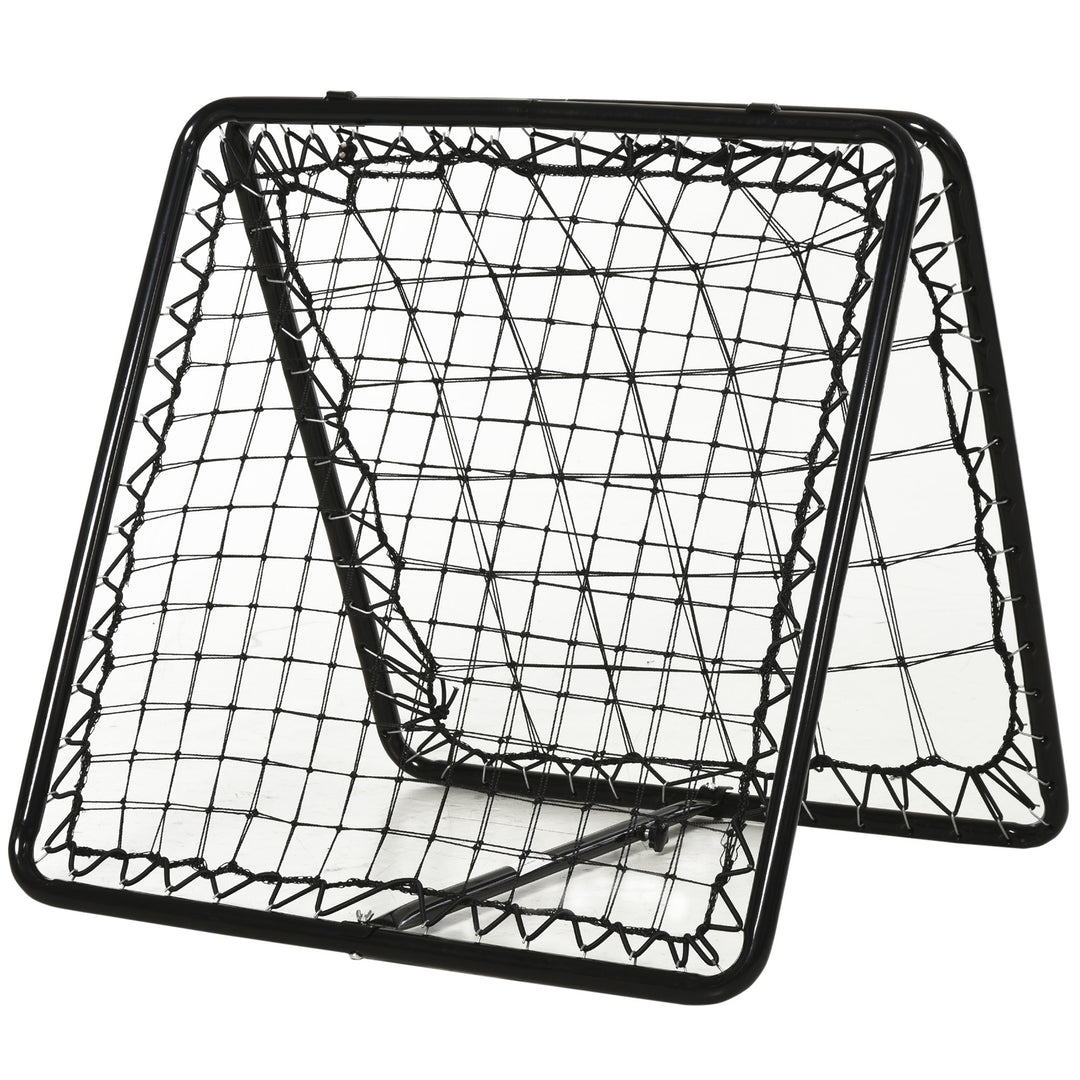 MCL Angle Adjustable Double Sided Rebounder Net Training Aid Target Soccer Goal Kickback For Football, Baseball, Basketball - 75L x 75W cm