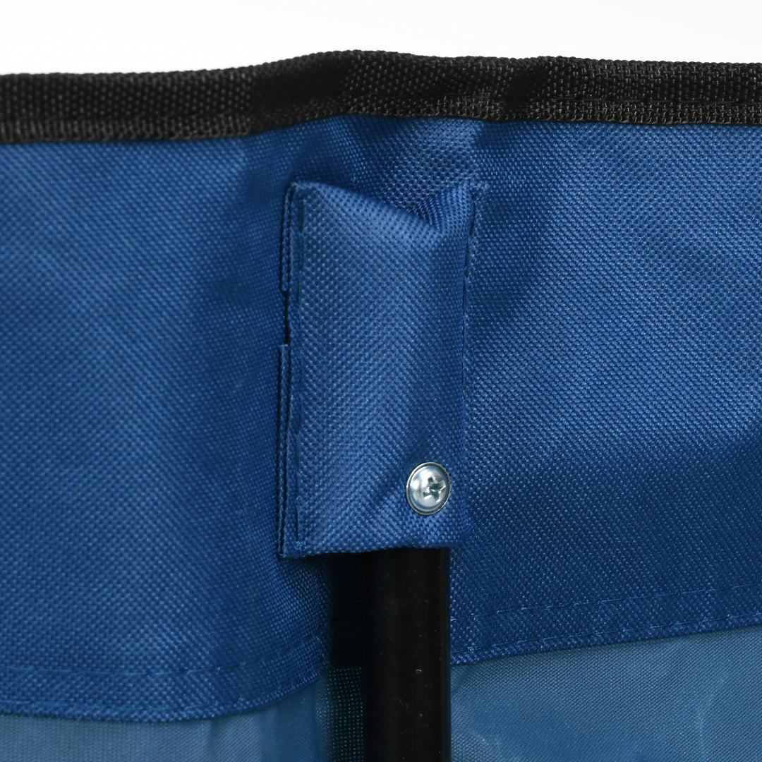 6 Seater Folding Camping Chair with Cup Holder & Carry Bag - Blue