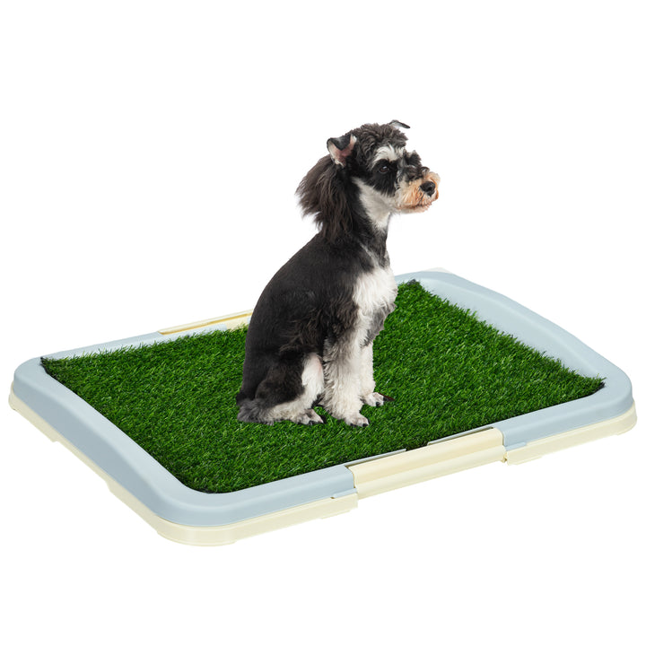 PawHut Portable Indoor Puppy Toilet Training Pad with Synthetic Grass, Leakproof Tray, 63 x 48.5cm