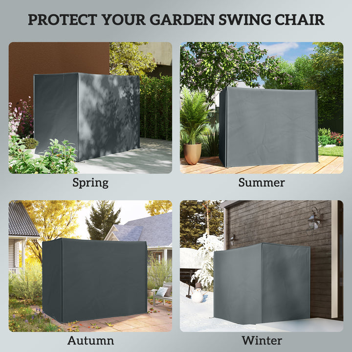 220 x 125cm Three-Seater Swing Chair Protective Cover - Grey