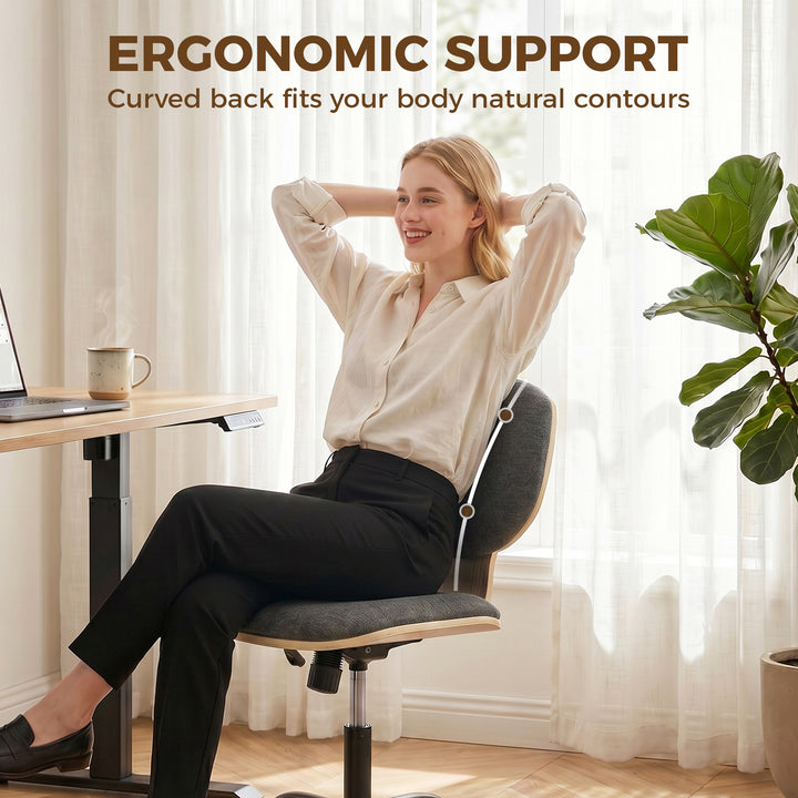 Home Office Desk Chair Rocking Function Ergonomic Swivel Chair with PU