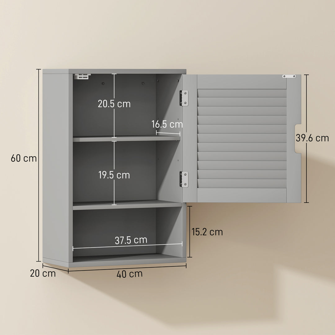Bathroom Cabinet, Wall Mounted Storage Cabinet with Adjustable Shelves