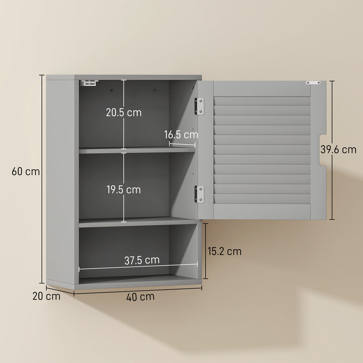 Bathroom Cabinet, Wall Mounted Storage Cabinet with Adjustable Shelves