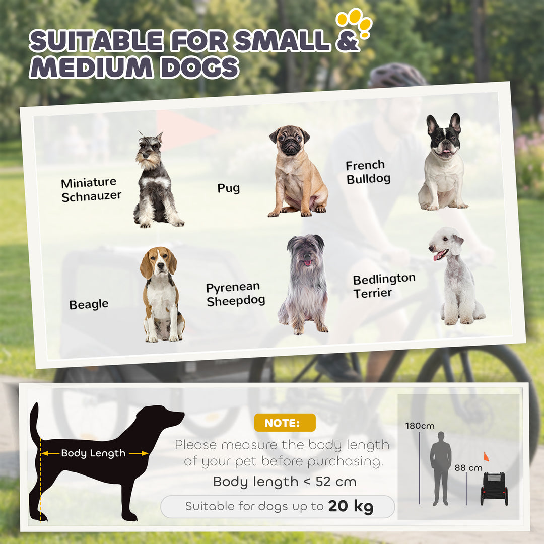 Dog Bike Trailer, Dog Cart Bicycle Carrier for Small and Medium Pets w