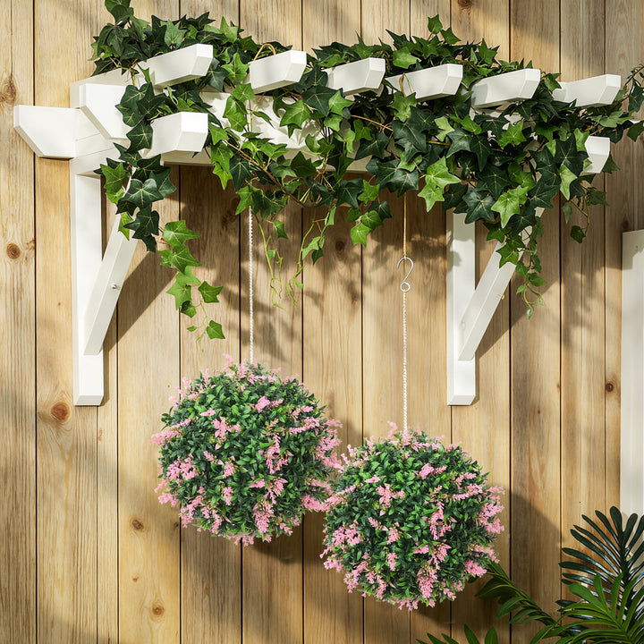 Set of 2 Artificial Plant Topiary Balls, UV-protected Fake Decorative 