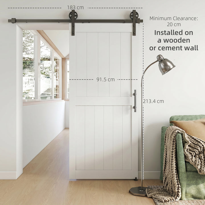 183cm Sliding Barn Door Kit, Sliding Door with Track, Hardware, Upgrad