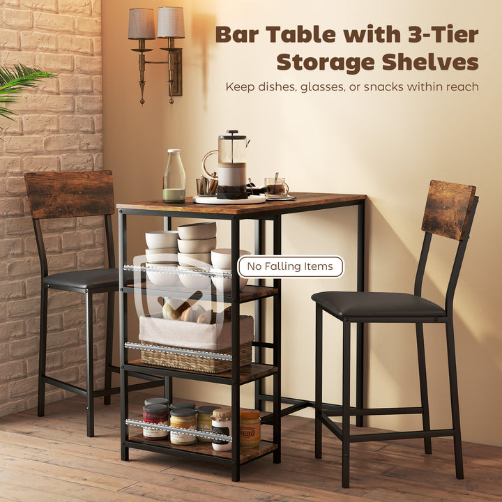 Three-Piece Compact Bar Table Set