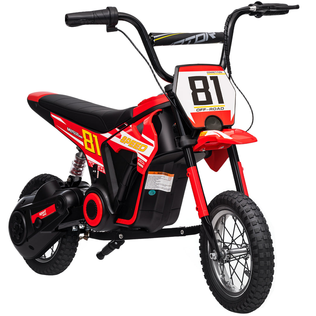 AIYAPLAY Kids Electric Motorbike 3 Gearboxes Speed Ride on Motorcycle with 41min Ranges - Red