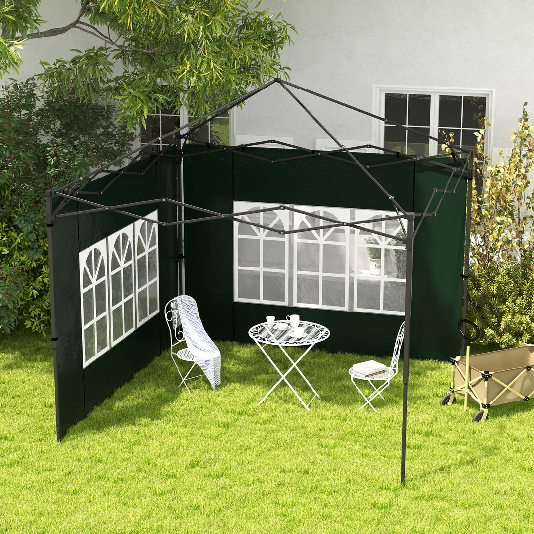 Set of Two 3 x 3m Gazebo Frame Replacement Walls - Green