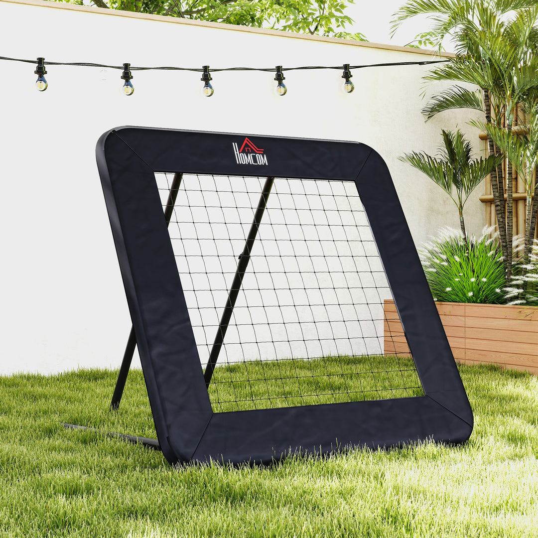 Football Training Net Target Goal, with Adjustable Angles - Black