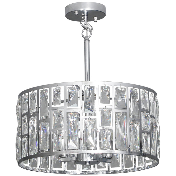 72 Glass Crystallite Chandelier - Silver-Tone