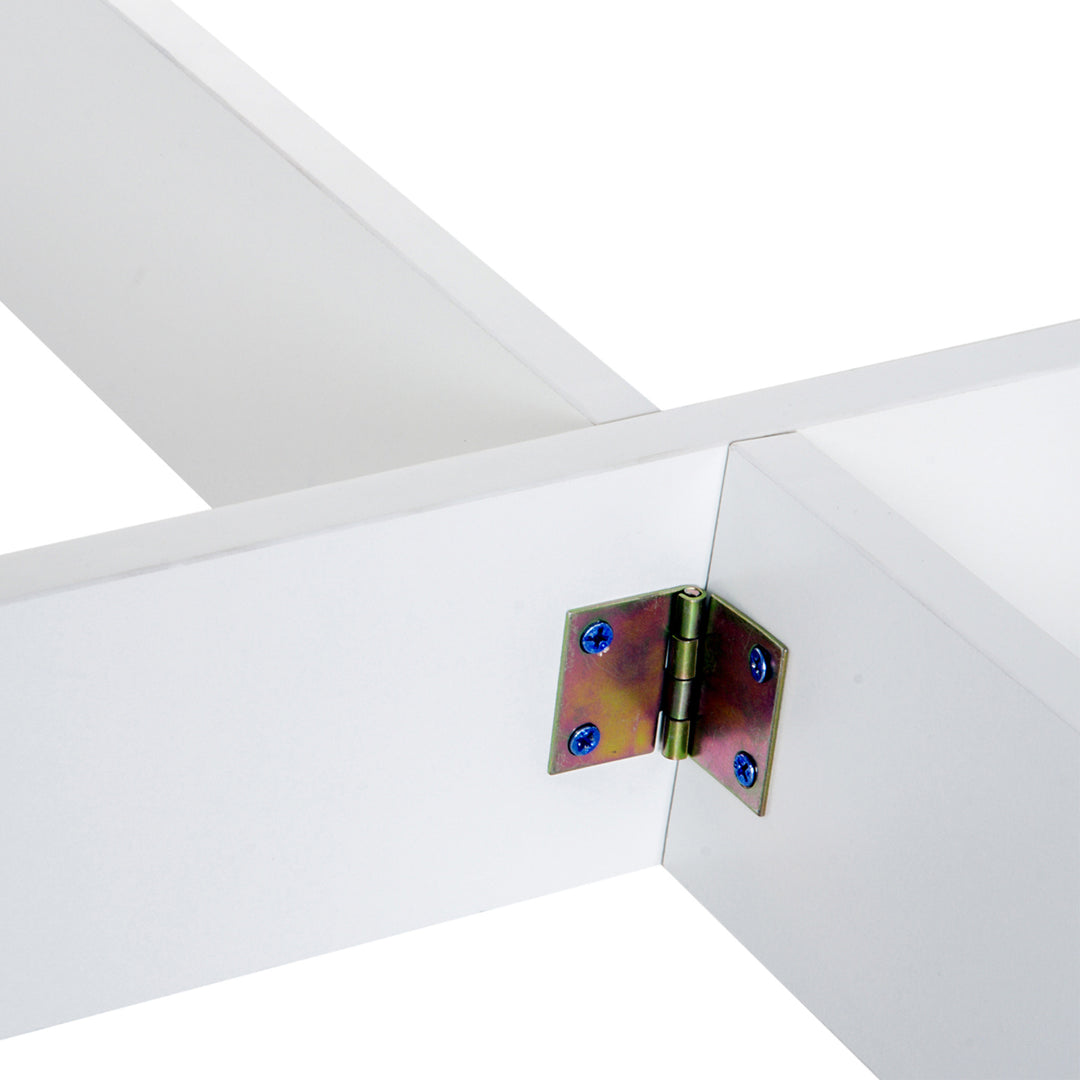 MCL Wooden Folding Dining Table Writing Computer Desk PC Workstation Space Saving Home Office Oak & White