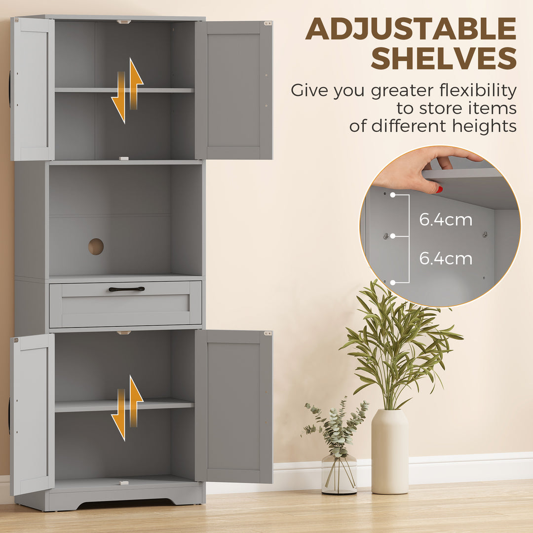 170 cm Tall Kitchen Pantry with Adjustable Shelves, Freestanding - view 5