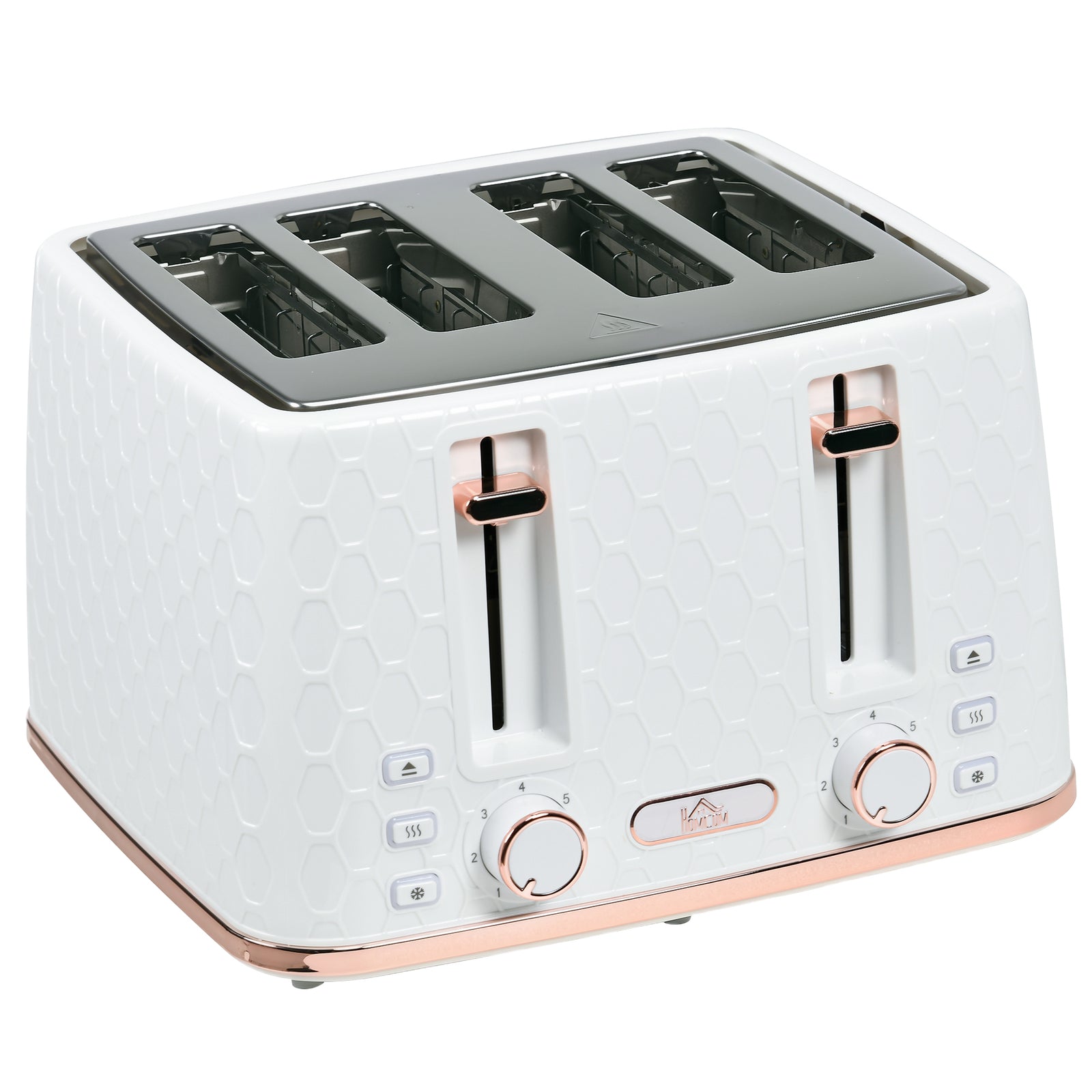 Four-Slice Honeycomb Toaster - White