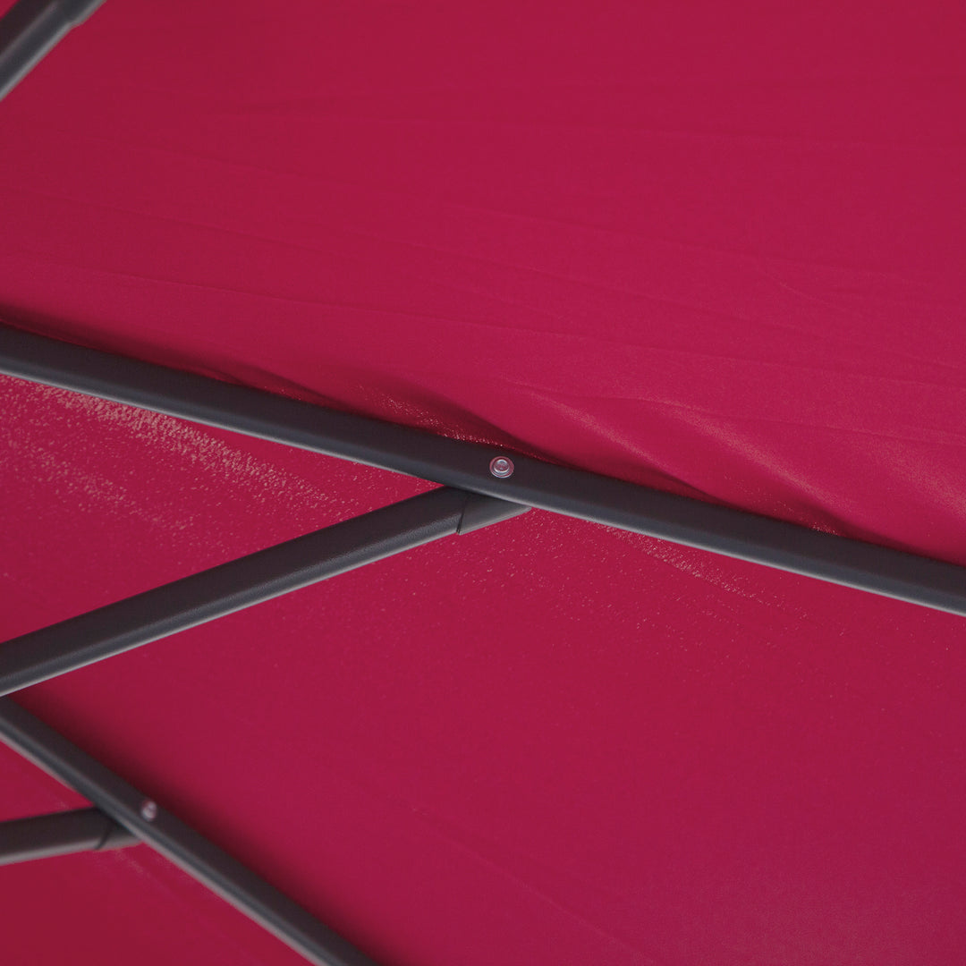 3m Water Resistant Terylene Hanging Parasol Wine Red