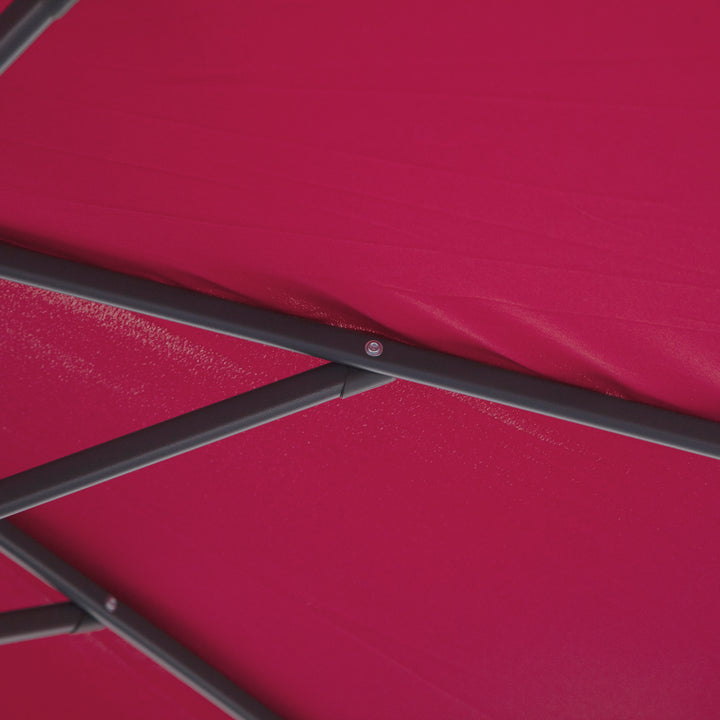 3m Water Resistant Terylene Hanging Parasol Wine Red